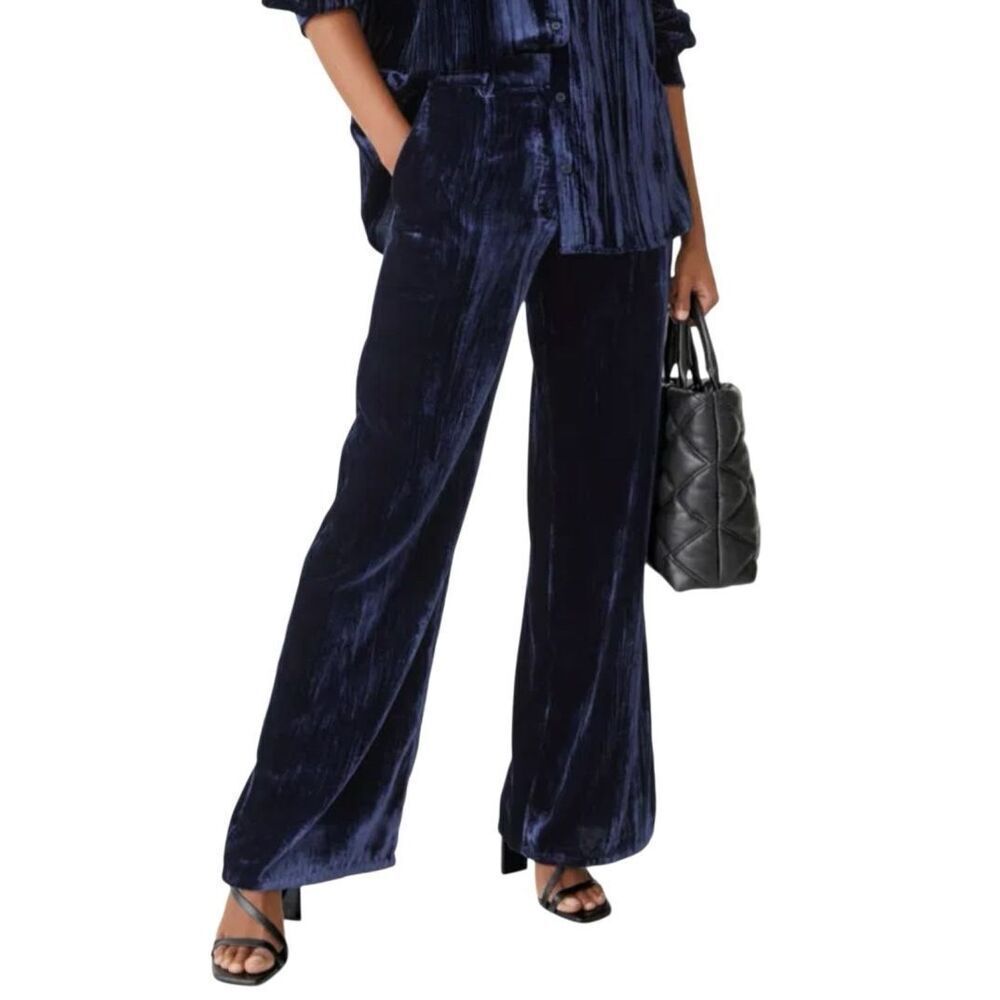 & Other stories high waist velvet trouser pants size 4